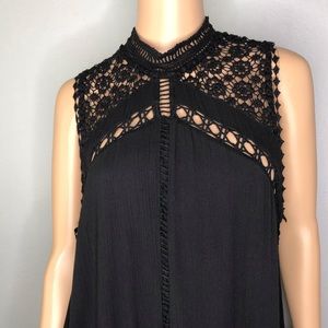 Fate Dresses - Black pocketed crocket lace dress Fate Dresses - Black pocketed crocket lace dress